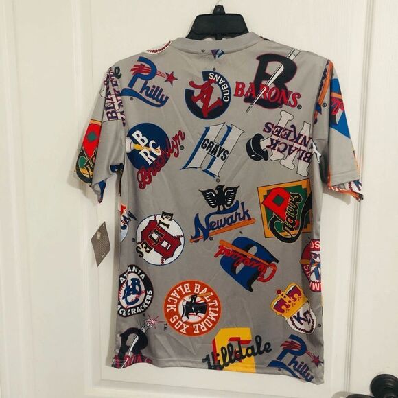 Negro League Baseball Stitches Gray Sublimated Logo Shirt For Men Size Medium - Picture 4 of 5